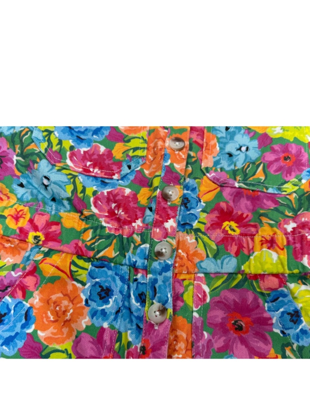 SHOW ME YOUR MUMU Cannon Romper Denim Bright Floral - Picture 3 of 13